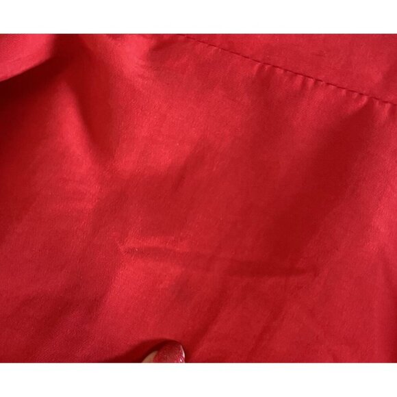 J. Crew Vintage Oarsman Mens Bomber Jacket Size M Red Fleece Lining Made In USA - Picture 8 of 14